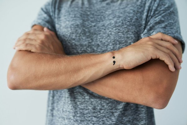 Semicolon tattoos: a symbol of strength and mental health awareness